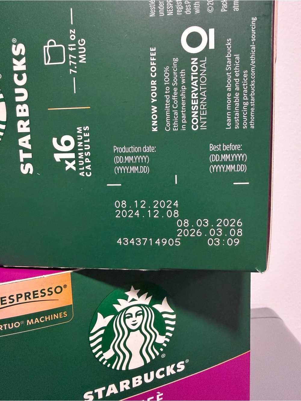 Starbucks Nespresso Caffe Verona 32 Vertuo pods - Picture 4 of 4